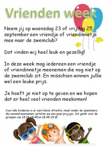 Uitnodiging vriendenweek sept 2015