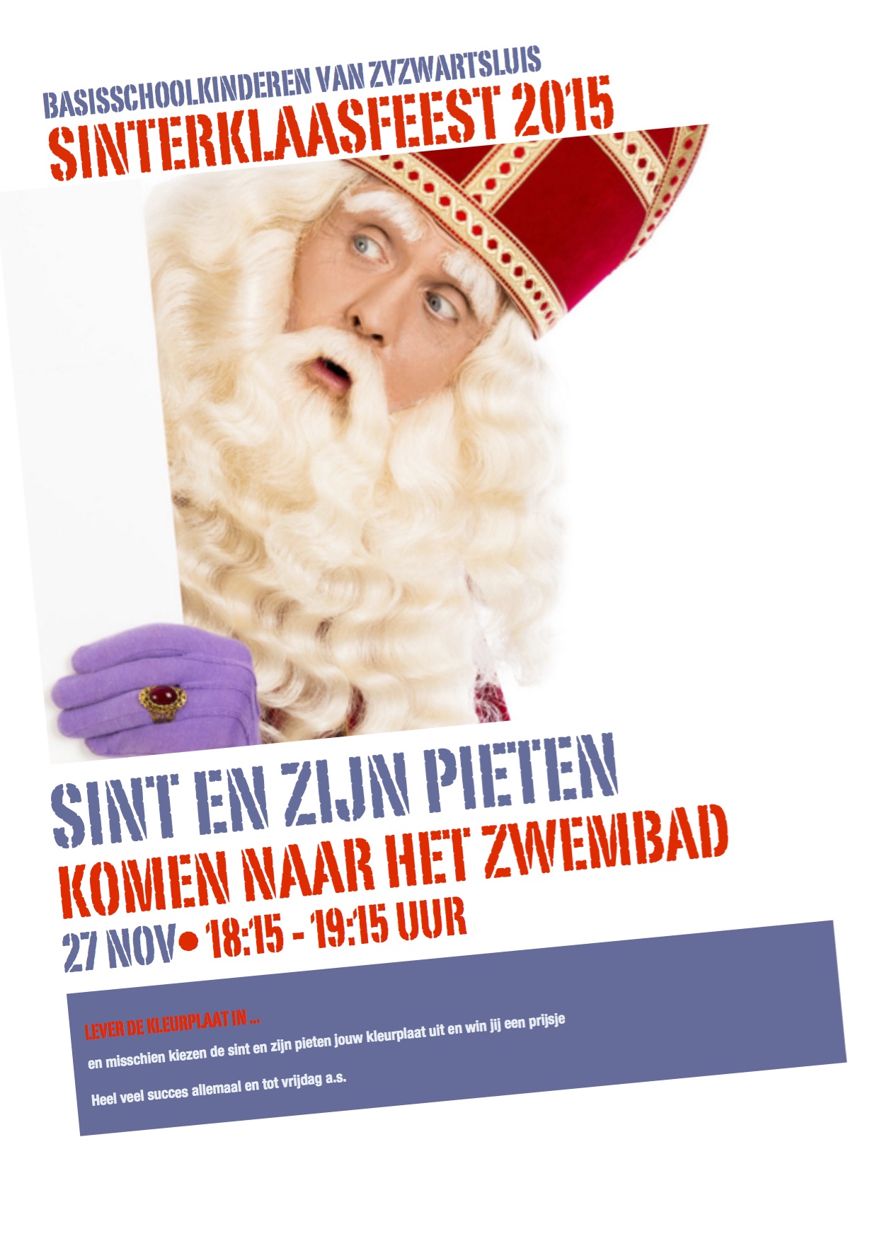 Sint en zijn Pieten komen naar ZVZ !!