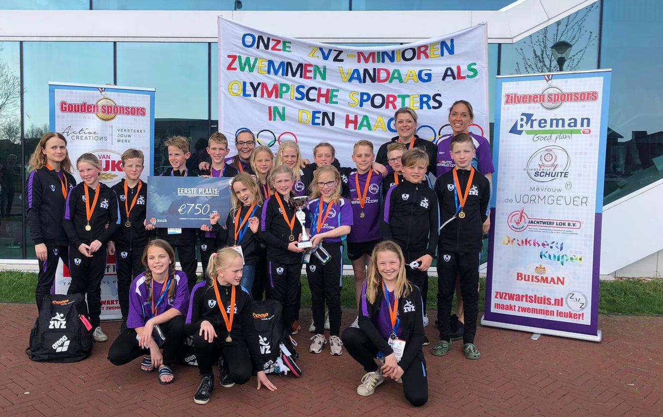 ZvZwartsluis opnieuw de beste zwemclub van Nederland