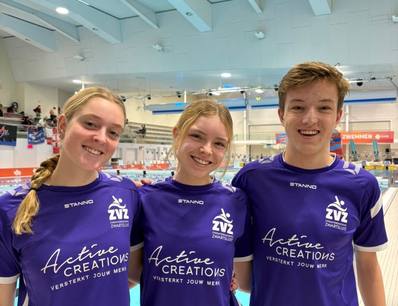 Emmelien, Féline en Arthur namens ZVZ op NK korte baan