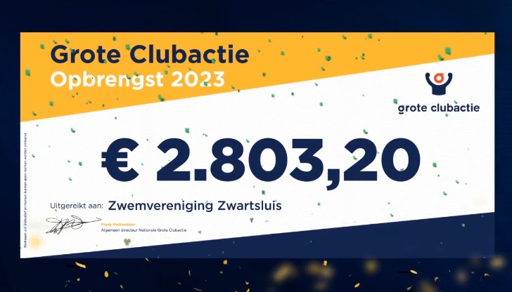 Een fantastische opbrengst voor ZVZ met de Grote Clubactie